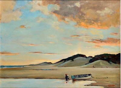 Beach_with_moored_boat_oil_60x45cm