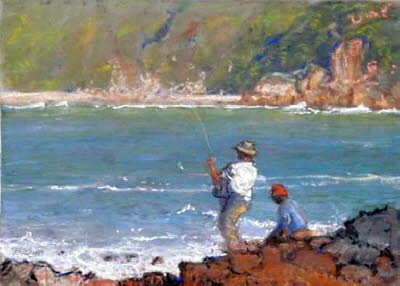Fishing_at_the_heads_pastel_37x28cm